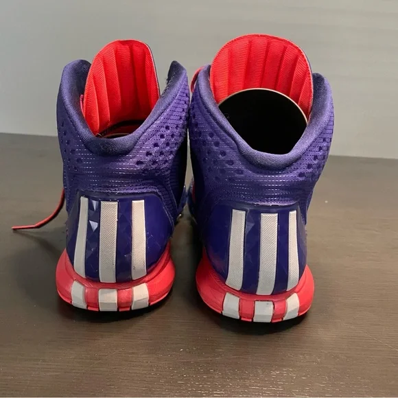 Adidas Rose 4 Night Blue White-Blast Purple Men's Size 12 Basketball Shoe - Picture 6 of 10